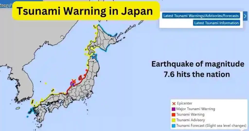 Tsunami Alert in Japan after multiple earthquakes 1 earthquakes